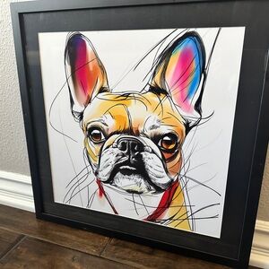 Colorful French Bulldog Art Print